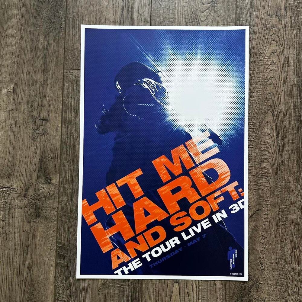 2026 Billie Eilish Hit Me Hard And Soft Limited 3DMovie Promo Concert Poster